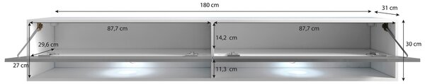 NÍZKA KOMODA, starobylý dub, 180/30/32 cm P & B - Online Only drobný nábytok, Online Only