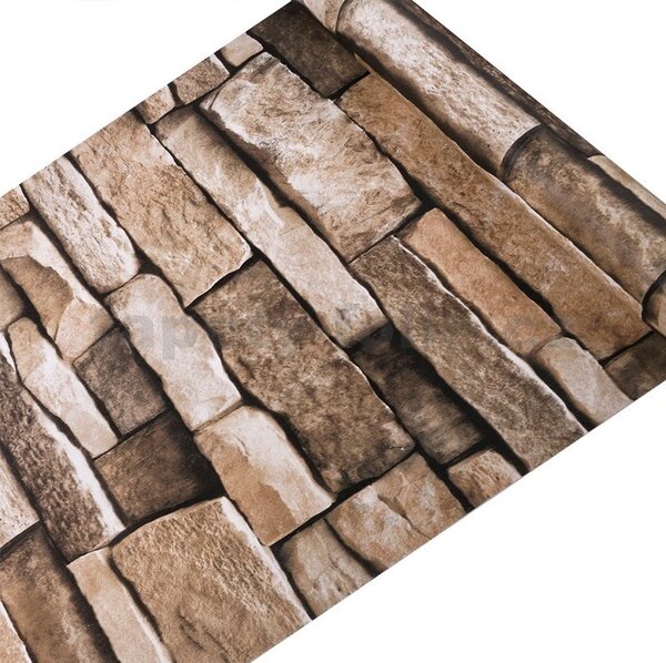 Samolepiace tapety 45 cm x 10 m IMPOL TRADE 9245kameň ukladaný hnedý samolepiace tapety