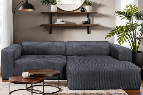ROHOVÁ SEDAČKA, textil, grafitová P & B - Sedačky, Online Only