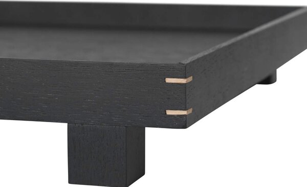 Ferm Living Drevený podnos Bon small, stained black