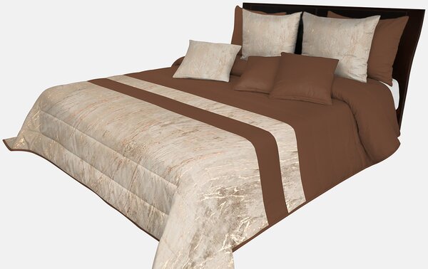 Dekorstudio Luxusný prehoz na posteľ s mramorovým vzorom NMO-053 v hnedej farbe Rozmer prehozu (šírka x dĺžka): 200x220cm