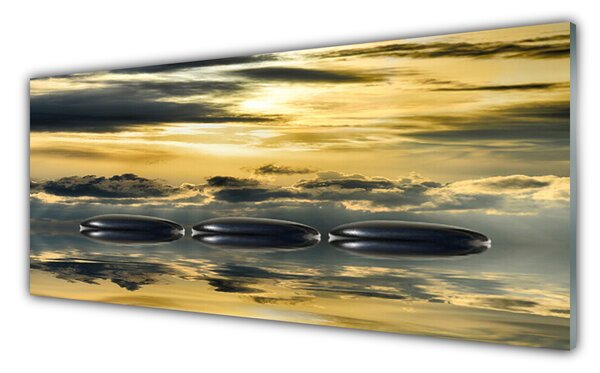 Nástenný panel  Kamene voda umenie 125x50 cm