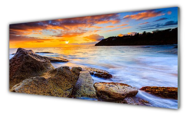 Nástenný panel  Kamene more príroda 125x50 cm