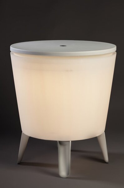 Okrúhly záhradný stolík so zásobníkom na ľad 49.5x49.5 cm Illuminated cool – Keter