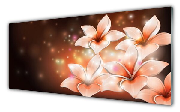 Sklenený obklad Do kuchyne Kvety rastlina príroda 125x50 cm