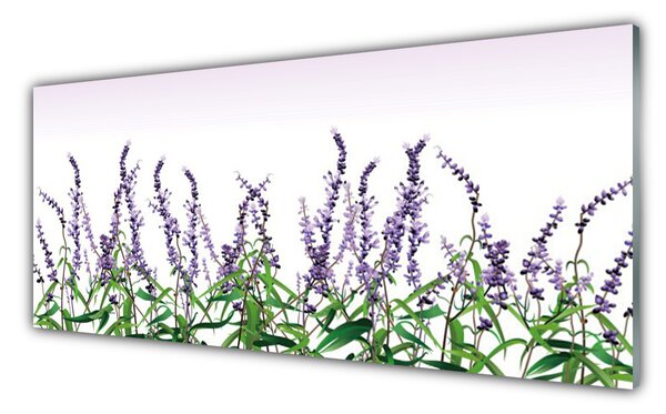 Sklenený obklad Do kuchyne Kvety rastlina príroda 125x50 cm
