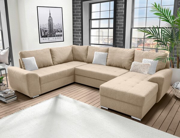 SEDACIA SÚPRAVA, textil, béžová Livetastic - Sedačky, Online Only