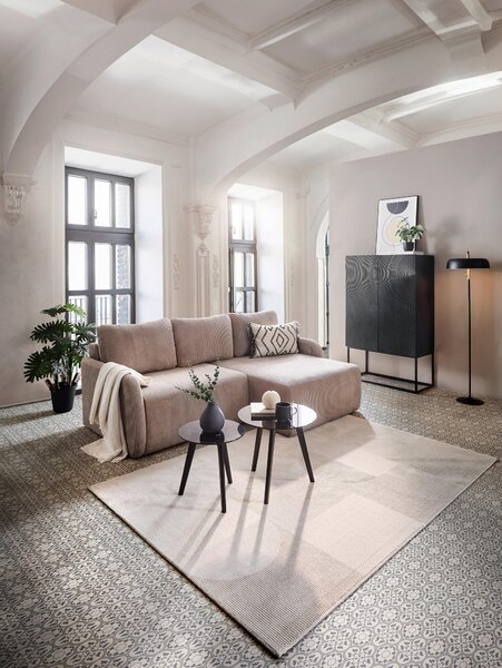 ROHOVÁ SEDAČKA, textil, béžová Carryhome - Sedačky