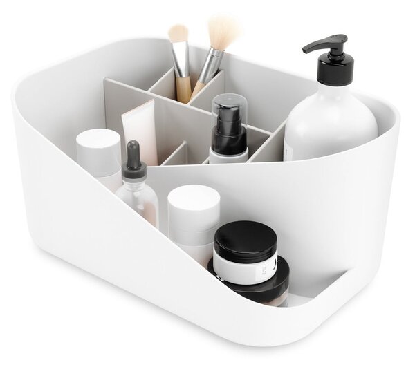 Biely plastový kúpeľňový organizér na kozmetiku Glam – Umbra