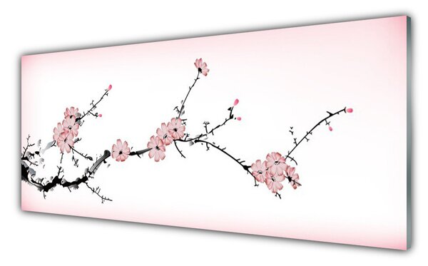 Sklenený obklad Do kuchyne Kvety rastlina príroda 125x50 cm