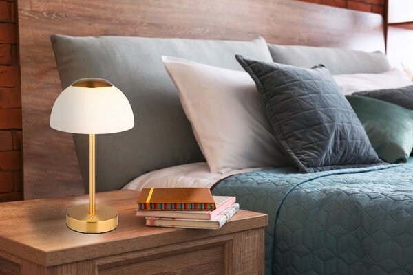 NABÍJATEĽNÁ STOLNÁ LAMPA, dotykový stmievač, 15/31 cm - Interiérové svietidlá