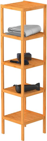 REGÁL DO KÚPEĽNE, bambus, hnedá Carryhome - Police do kúpeľne