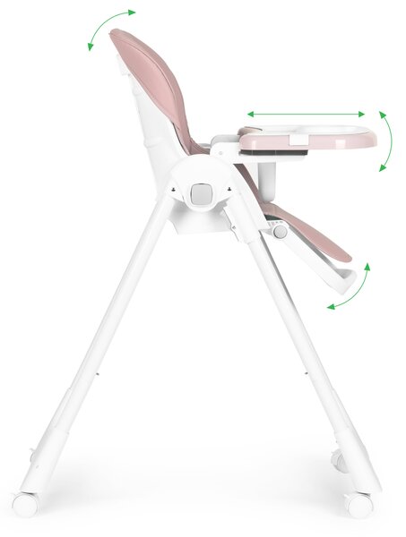 Vysoká stolička na kŕmenie, výškovo nastaviteľná PINK