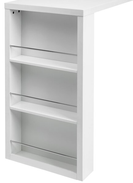 BAROVÝ STÔL, biela s vysokým leskom, 120/107/60 cm - Online Only jedálne, Online Only