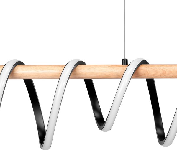 Toolight Toolight, LED stropné svietidlo 120cm 30W 4000K APP1288-CP, čierna-hnedá, OSW-00943