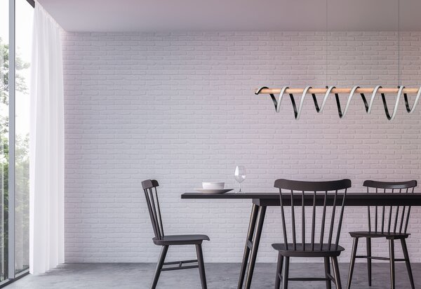 Toolight Toolight, LED stropné svietidlo 120cm 30W 4000K APP1288-CP, čierna-hnedá, OSW-00943