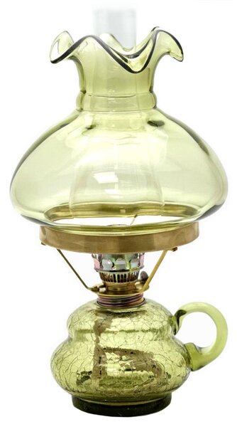 Floriánova huť Petrolejová lampa ANNA 33 cm lesná zelená FL0022 + záruka 3 roky zadarmo