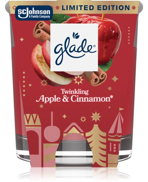 GLADE Twinkling Apple & Cinnamon vonná sviečka 112 g