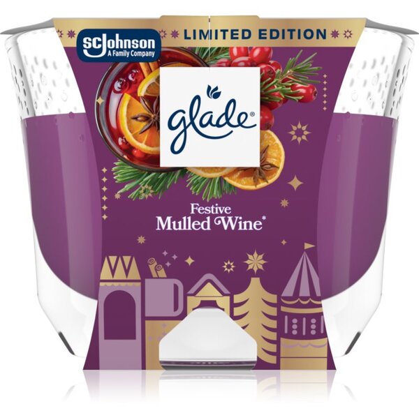 GLADE Festive Mulled Wine vonná sviečka 204 g