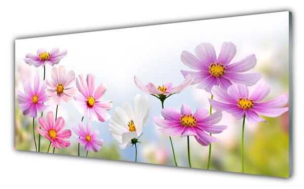 Sklenený obklad Do kuchyne Kvety rastlina príroda 125x50 cm