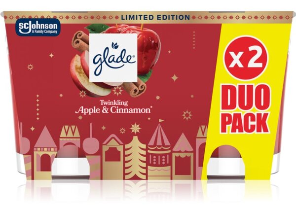 GLADE Twinkling Apple & Cinnamon darčeková sada 2x112 g