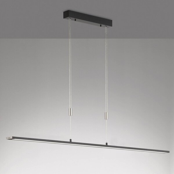 Závesné svietidlo Metz TW LED, CCT, dĺžka 160 cm, čierna