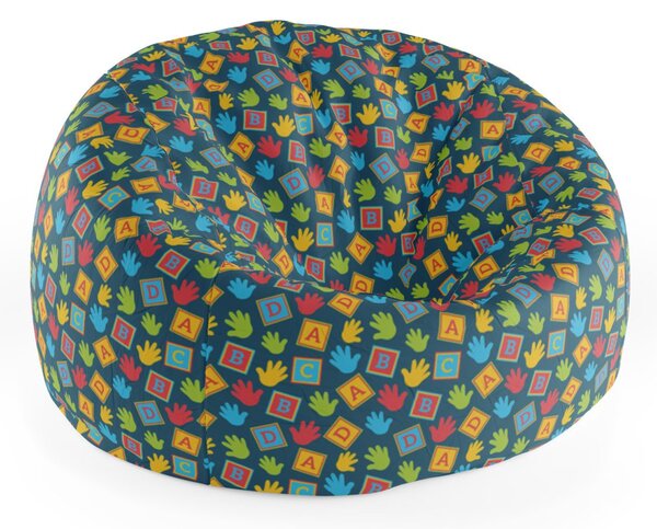 Sablio Sedací vak Cocoon ABC - 75 x 45 x 35 cm