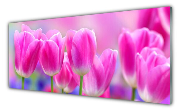 Nástenný panel  Tulipány 125x50 cm
