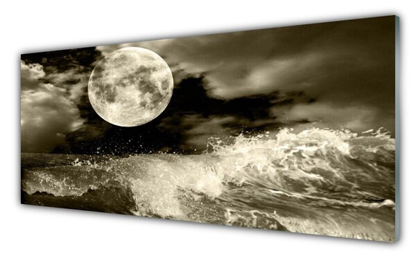 Nástenný panel  Noc mesiac príroda 125x50 cm