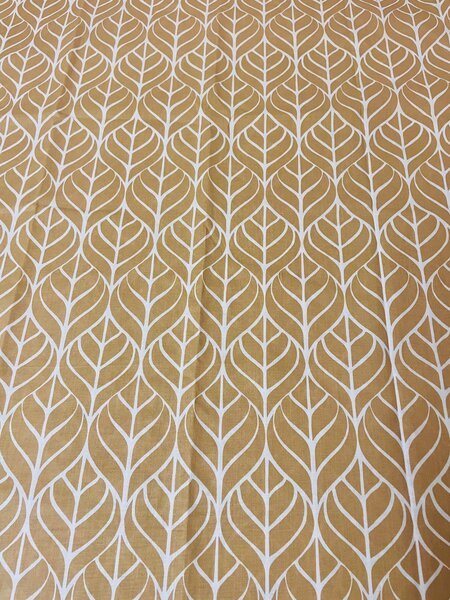 Obliečky bavlnené Leaf hnedý 140x200cm+90x70cm TiaHome