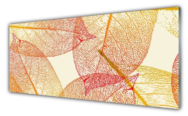 Nástenný panel  Listy umenie rastlina 125x50 cm