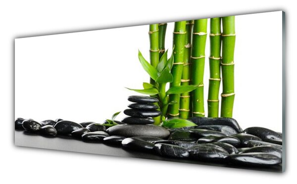 Nástenný panel  Bambus kamene umenie 125x50 cm