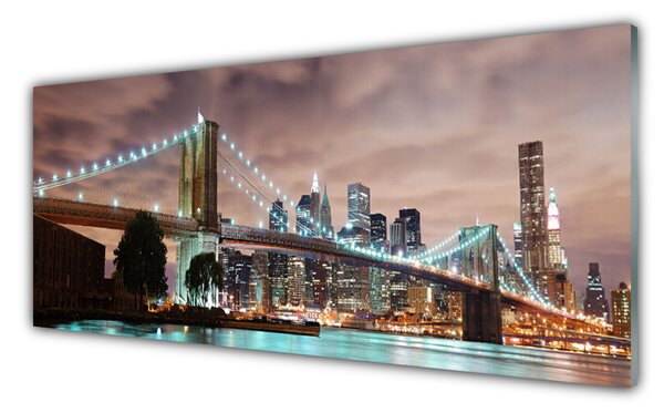 Nástenný panel  Most mesto architektúra 125x50 cm