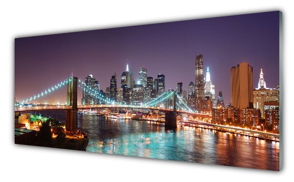 Nástenný panel  Most mesto architektúra 125x50 cm
