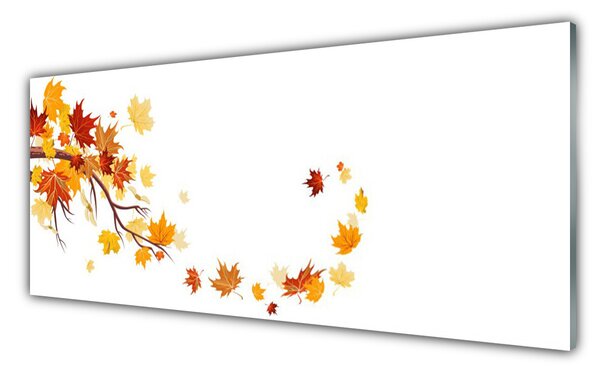 Nástenný panel  Listy umenie rastlina 125x50 cm