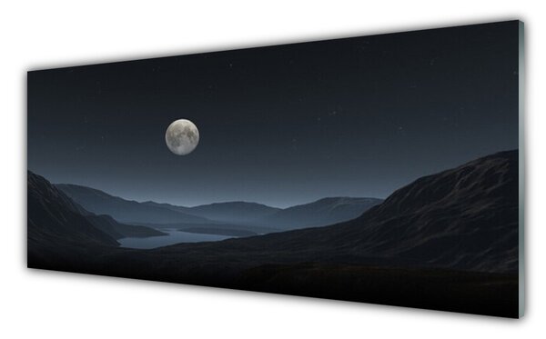 Nástenný panel  Noc mesiac príroda 125x50 cm