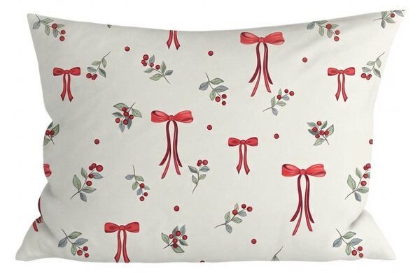 Polybavlnená obliečka na vankúš HOLLY BOWS POLY 50x70 cm, farebná