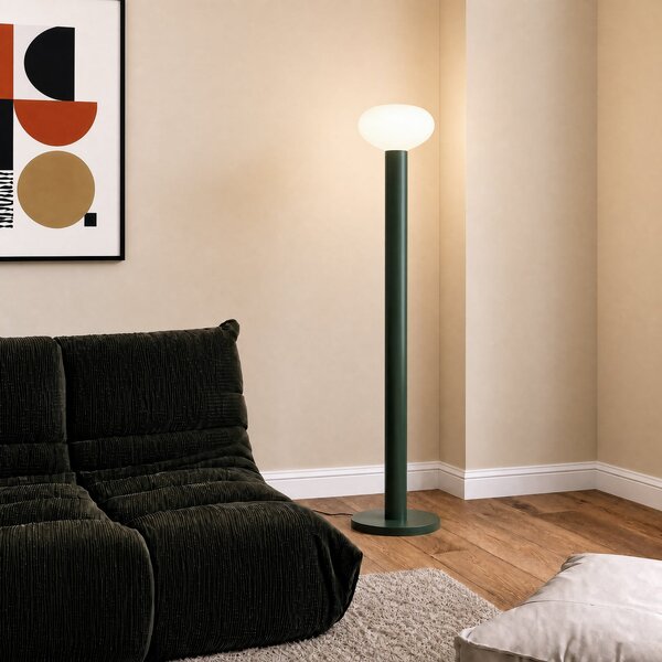 Stojacie Lampa ALDEX, Flo, Zelená, Obývacia izba, Kov, Dizajnový