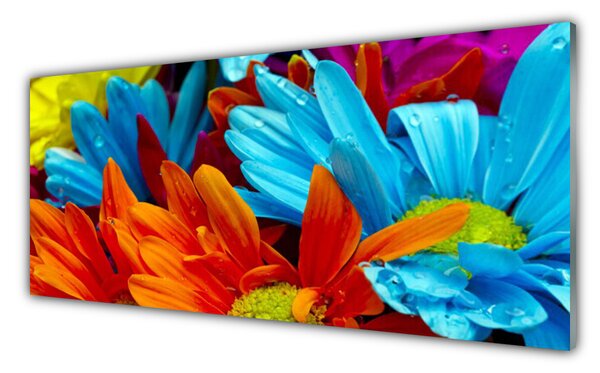 Sklenený obklad Do kuchyne Kvety rastlina príroda 125x50 cm