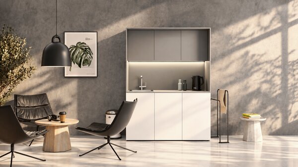 Kuchynka NIKA s drezom a batériou 1481 x 600 x 2000 mm, biela, ľavé