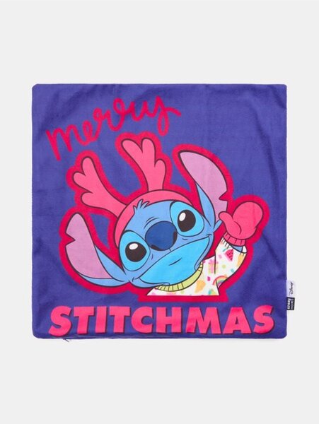 Sinsay - Obliečka na vankúš s vianočným motívom Lilo & Stitch - tmavomodrá