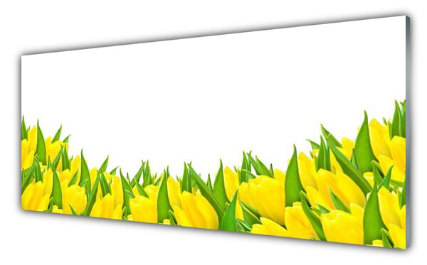 Sklenený obklad Do kuchyne Kvety príroda tulipány 125x50 cm