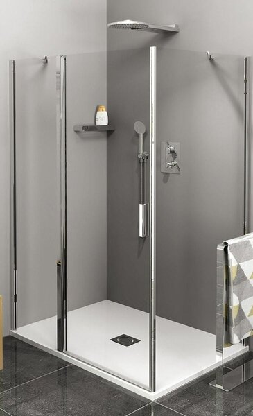 Polysan Zoom Line stena sprchovacieho kúta 100 cm chróm lesklý/sklo priehľadné ZL3210