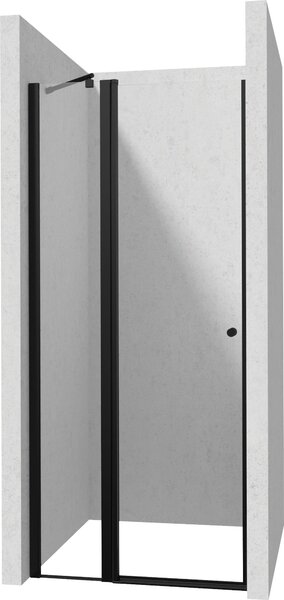 Deante Kerria Plus sprchové dvere 80 cm výklopné čierna matná/priehľadné sklo KTSUN42P