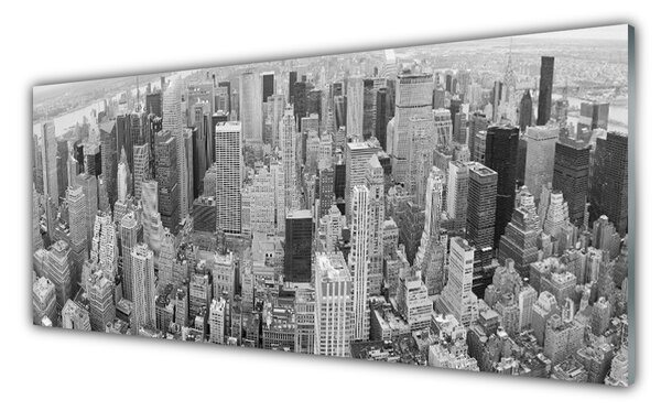 Nástenný panel  Mesto domy 125x50 cm