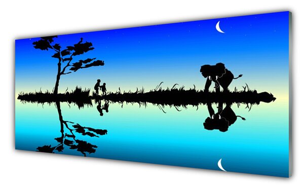 Nástenný panel  Abstrakcia umenie 125x50 cm