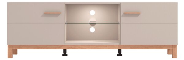 TV DIEL, kašmírová, dub artisan, 154/50,5/41,5 cm Hom`in - TV nábytok