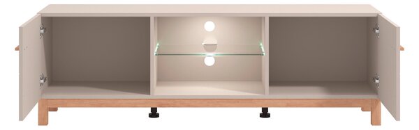 TV DIEL, kašmírová, dub artisan, 154/50,5/41,5 cm Hom`in - TV nábytok
