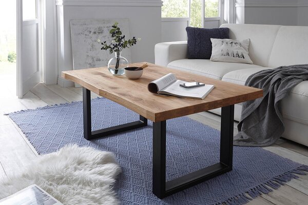 KONFERENČNÝ STOLÍK, čierna, farba duba, drevo, kov, 110/70/45 cm Linea Natura - Stolíky do obývačky