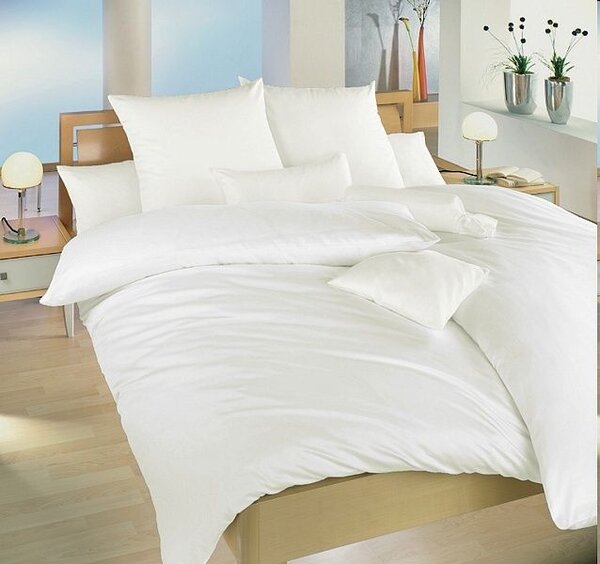 Obliečky bavlnené Deluxe Biele TiaHome - 1x Vankúš 90x70cm, 1x Paplón 140x200cm